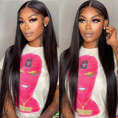 Straight 13x4/13x6 HD Transparent Lace Front Wig 100% Virgin Human Hair