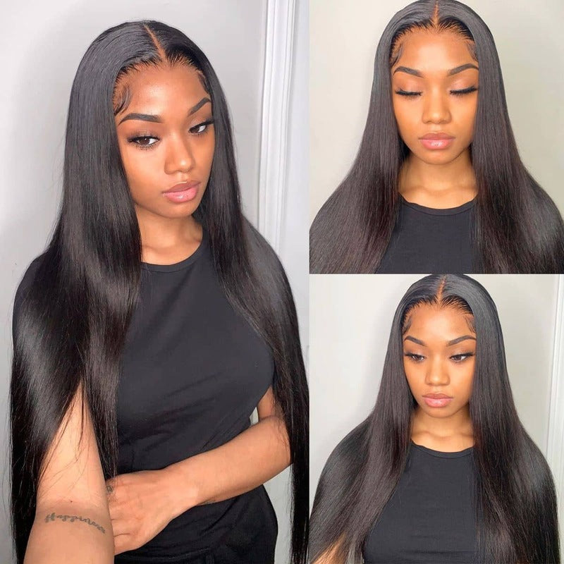 Straight 13x4/13x6 HD Transparent Lace Front Wig 100% Virgin Human Hair