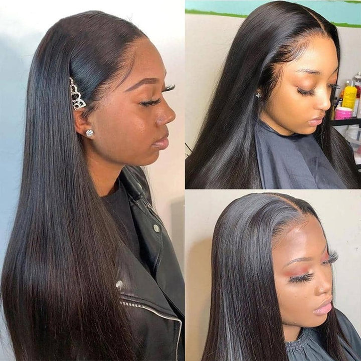 Straight 13x4 HD Transparent Lace Front Wig 100% Vigin Human Hair