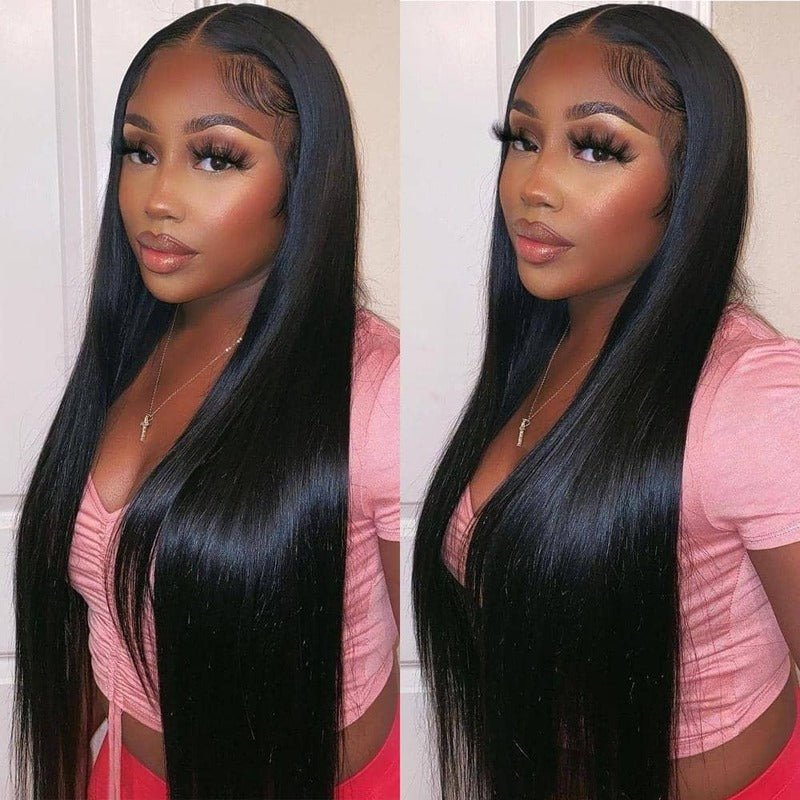 Straight 13x4 HD Transparent Lace Front Wig 100% Vigin Human Hair