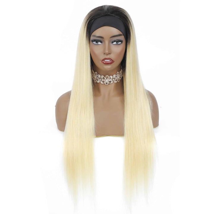 Straight 1B/613 Ombre Headband Wig CheetahBeauty Human Virgin Hair Wig 