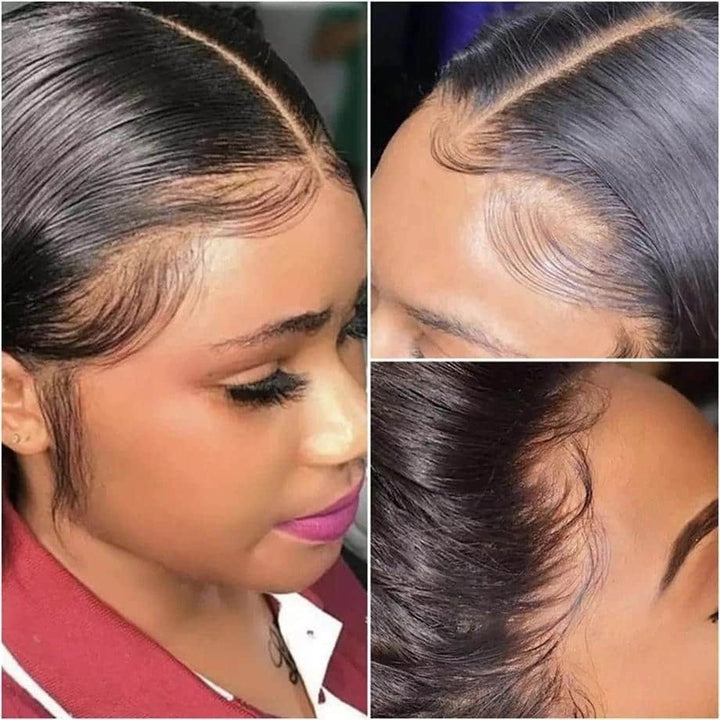 40Inch Straight Human Hair Wig HD Transparent Lace Wig With Baby Hair