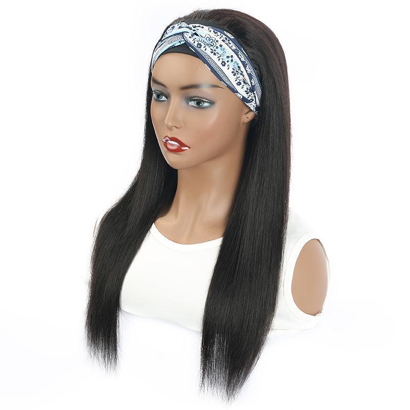 Cheetahbeauty Straight Glueless Headband Wig 100% Virgin Human Hair Wig