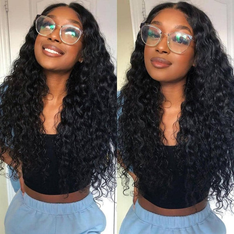 Cheetahbeauty Water Wave HD Transparent Lace Frontal Wig 100% Virgin Human Hair