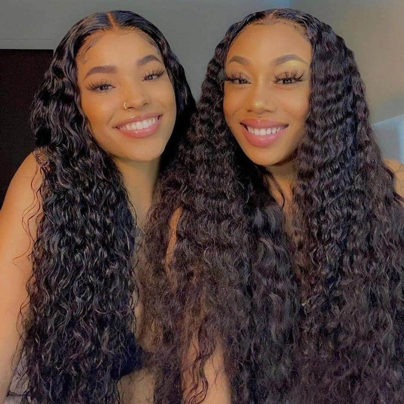 Water Wave 13x4 HD Transparent Lace Front Wig 100% Virgin Human Hair