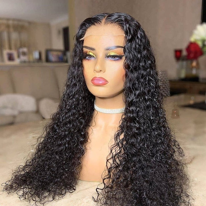 Cheetahbeauty Water Wave HD Transparent Lace Closure Wig 100% Human Virgin Hair