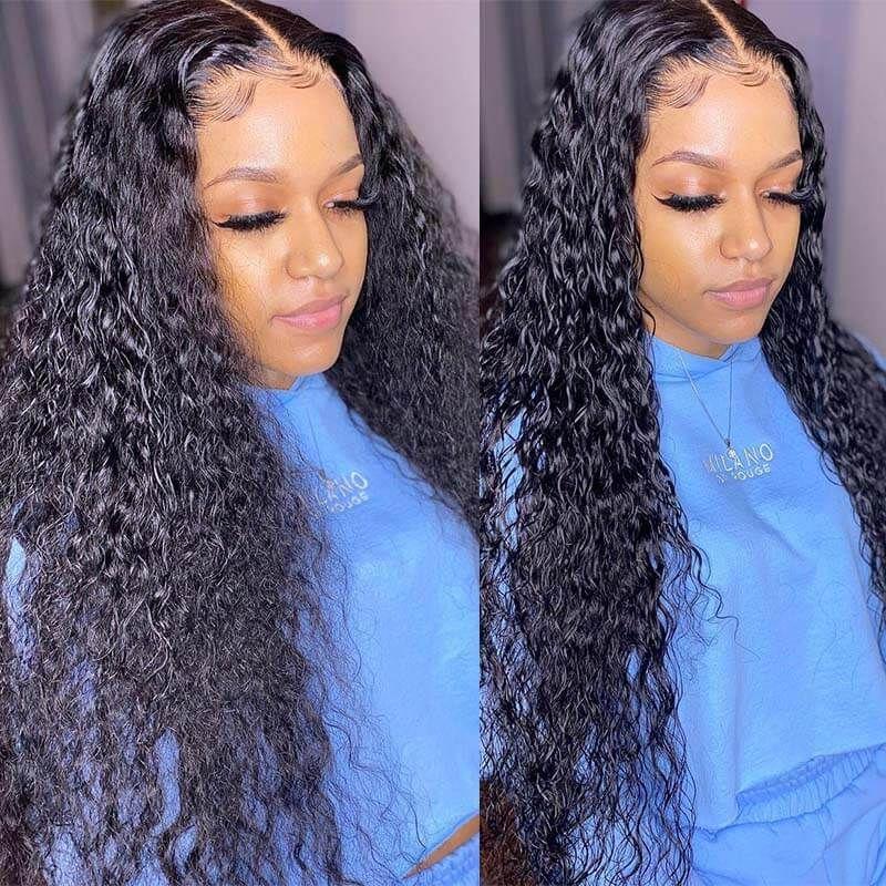 Cheetahbeauty Water Wave HD Transparent Lace Closure Wig 100% Virgin Human Hair