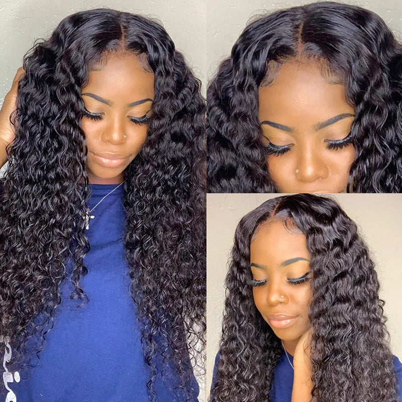 Cheetahbeauty Water Wave HD Transparent Lace Closure Wig 100% Virgin Human Hair