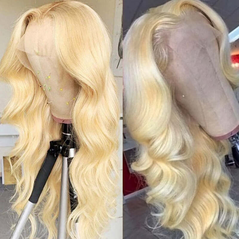 #613 Blonde Color Body Wave Wig Pre-plucked HD Lace Wig Human Hair