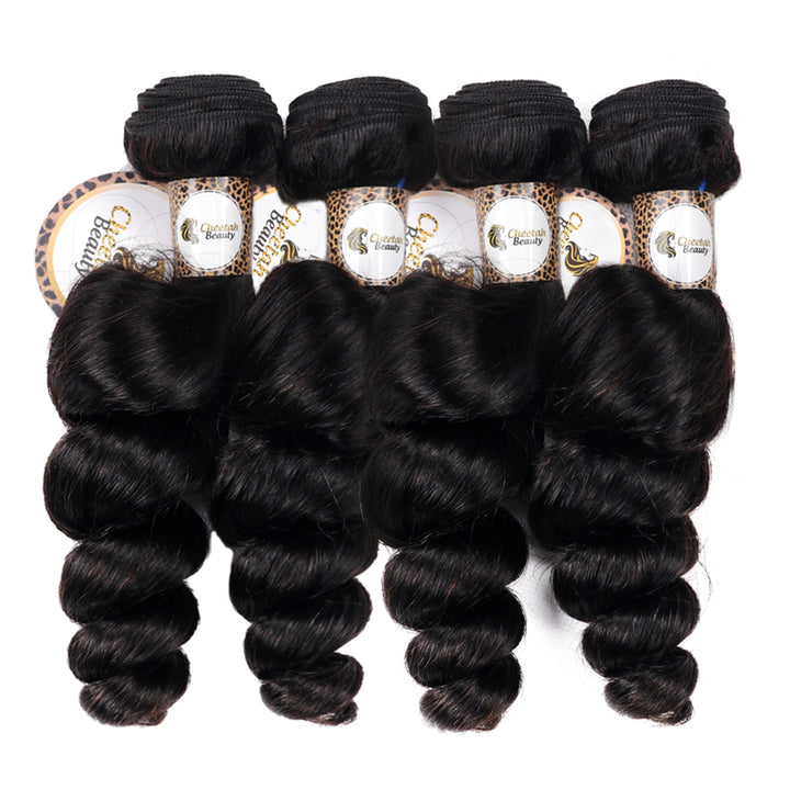 Loose Wave Bundles With 5x5 Lace Closure 10A Virgin Human Hair Extension