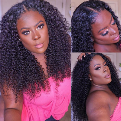 Kinky Curly V Part Wig No Leave Out CheetahBeauty Upgraded U Part Wig