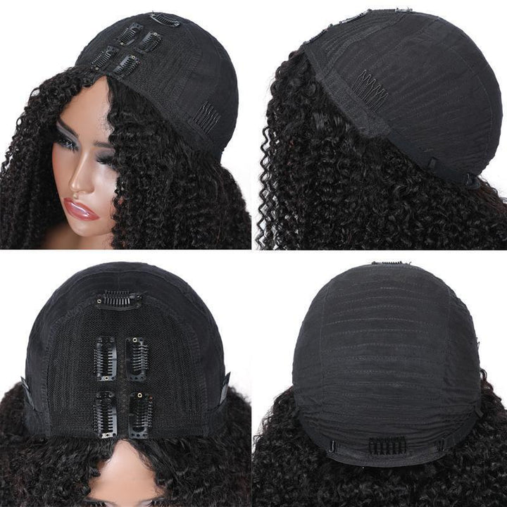 Kinky Curly V Part Wig No Leave Out CheetahBeauty Upgraded U Part Wig