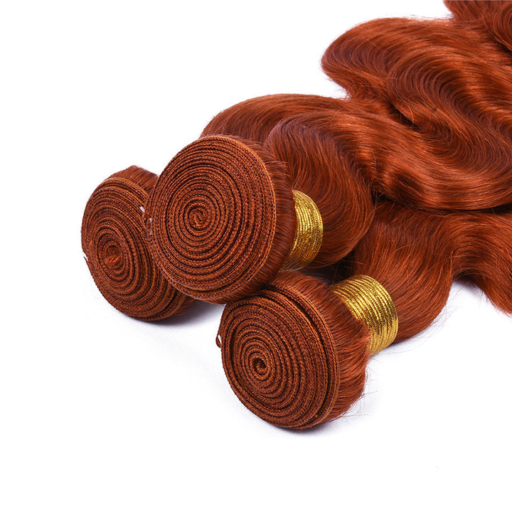 Orange Ginger Body Wave Bundles Deal  CheetahBeauty 100% Virgin Human Hair Extension