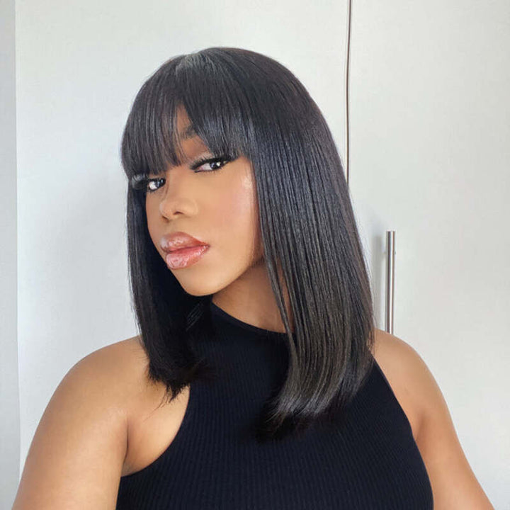 Beginner Friendly | Trendy Short Cut Bob Wig 5x5/13x6 Glueless Lace Wig With Bangs