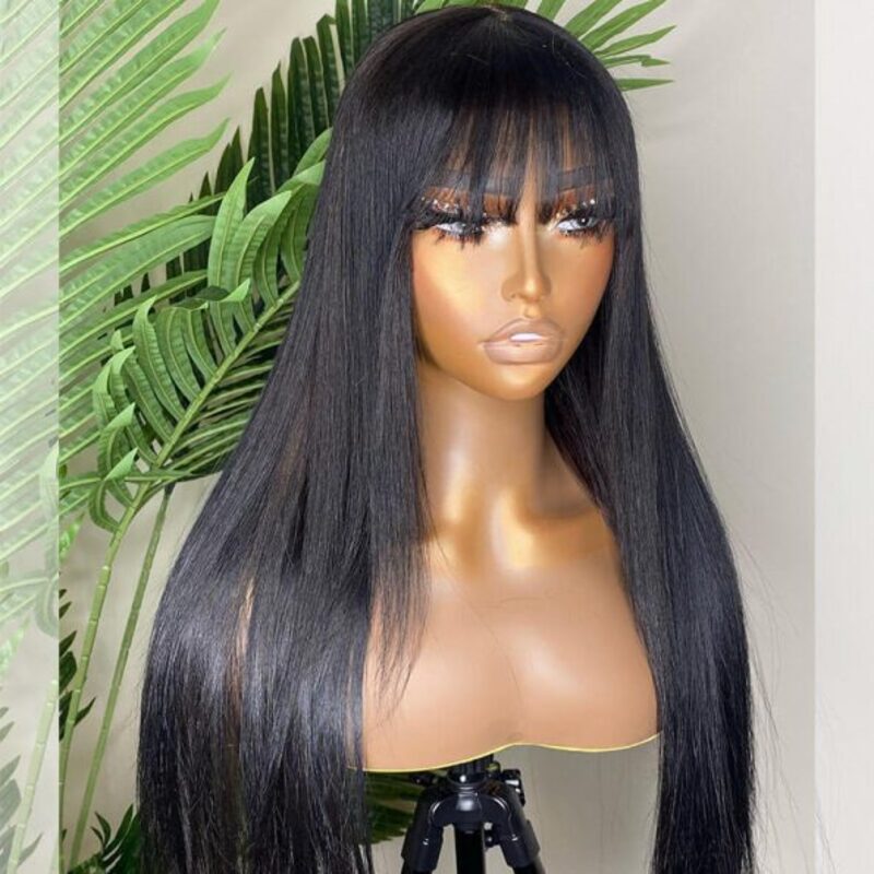 Beginner Friendly | Trendy Straight Wig With Bangs 5x5/13x6 Glueless Lace Wig With Bangs