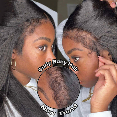 Type 4C Edge Hairline Straight 13x4/13x6 Glueless Lace Frontal Wigs