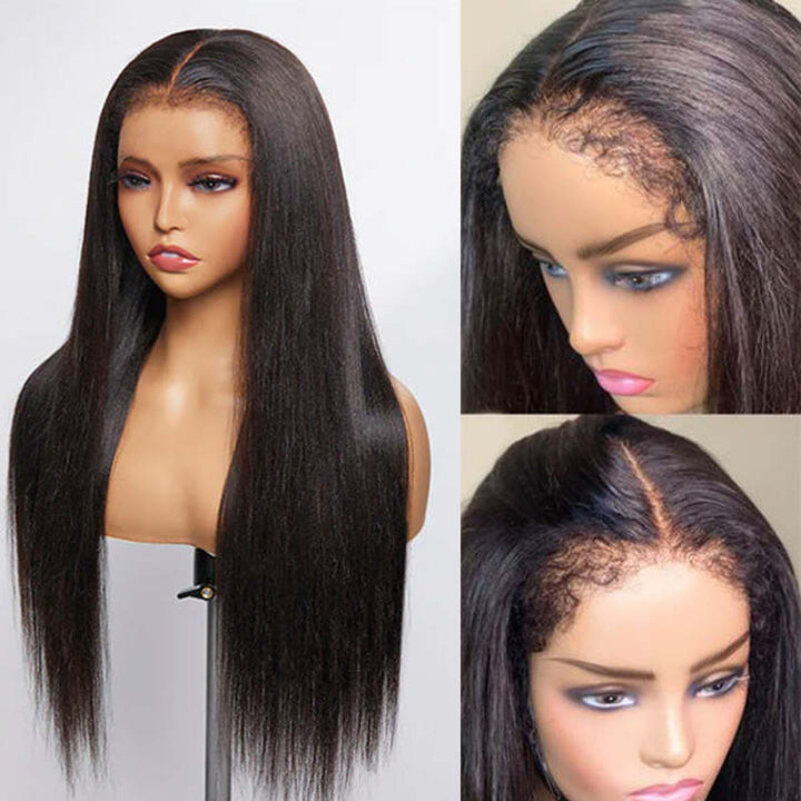 Type 4C Edge Hairline Straight 13x4/13x6 Glueless Lace Frontal Wigs