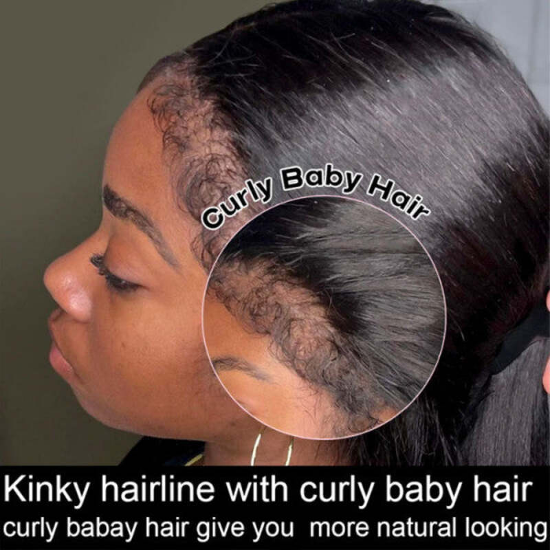 Type 4C Edge Hairline Straight 13x4/13x6 Glueless Lace Frontal Wigs