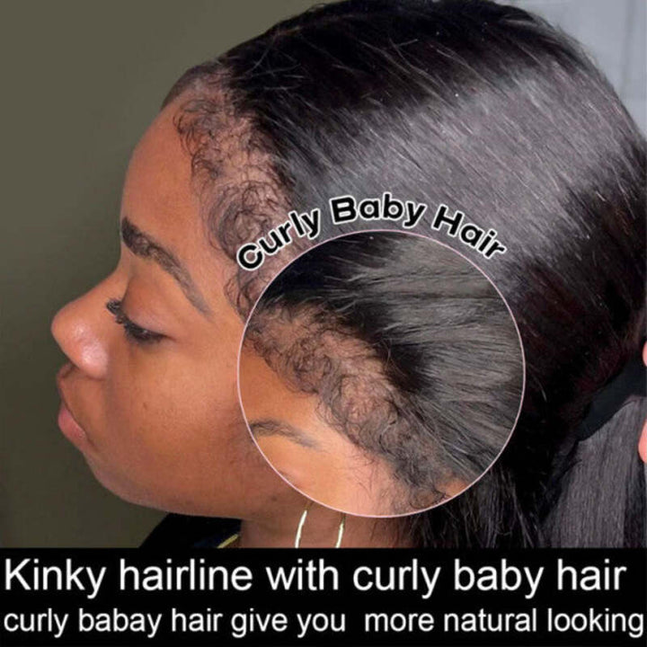 Type 4C Edge Hairline Straight 13x4/13x6 Glueless Lace Frontal Wigs