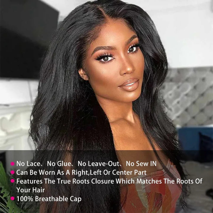 TUME32 Inch Long Length U Part Wig Kinky Straight Upgrade V Part Wigs Human Hair