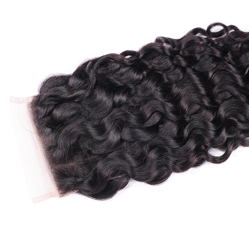 Cheetahbeauty Water Wave Transparent Lace Closure Pre-plucked With Baby Hair