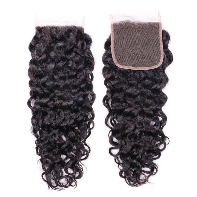 Cheetahbeauty Water Wave Transparent Lace Closure Pre-plucked With Baby Hair