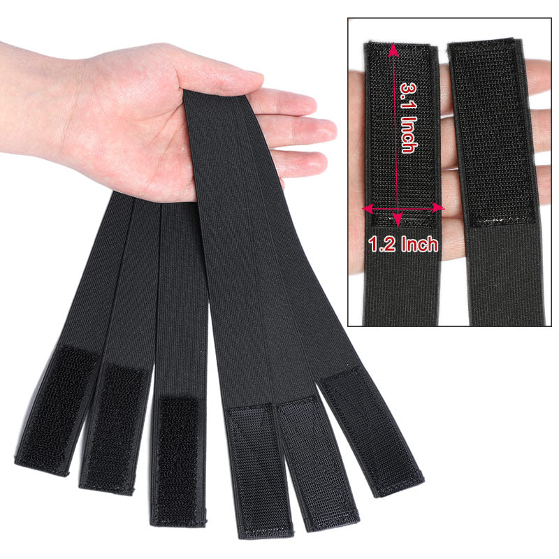 Black Elastic Band For Wigs To Melt Lace Adjustable Wig Band For Edges With Velcro To Fix Baby Hair